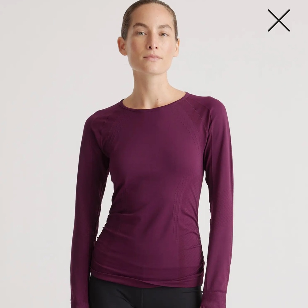 Quince seamless ruched long sleeve top